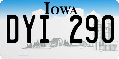 IA license plate DYI290