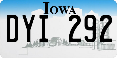 IA license plate DYI292