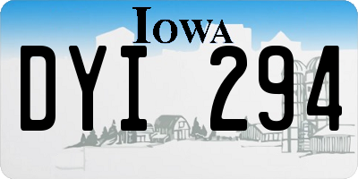 IA license plate DYI294