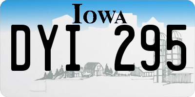 IA license plate DYI295
