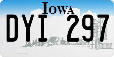IA license plate DYI297