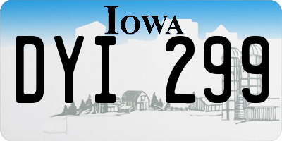 IA license plate DYI299