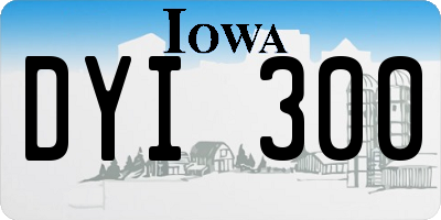 IA license plate DYI300