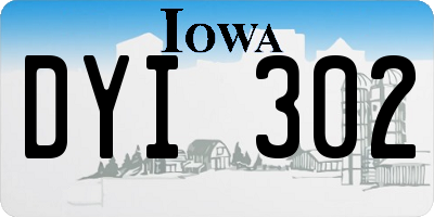 IA license plate DYI302