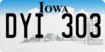IA license plate DYI303