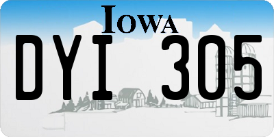 IA license plate DYI305