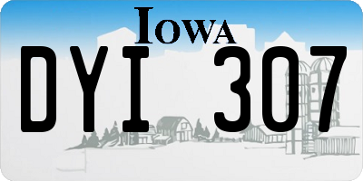 IA license plate DYI307