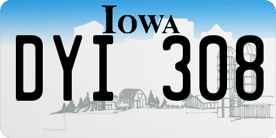 IA license plate DYI308