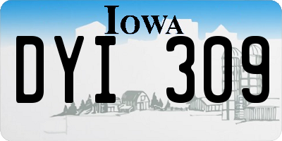 IA license plate DYI309