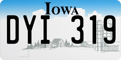 IA license plate DYI319