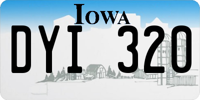 IA license plate DYI320