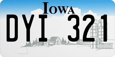 IA license plate DYI321
