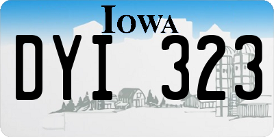 IA license plate DYI323