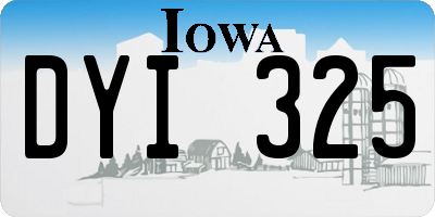 IA license plate DYI325