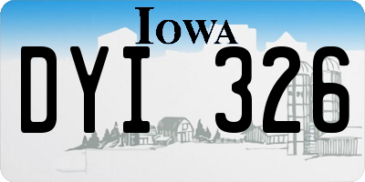 IA license plate DYI326