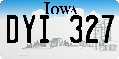 IA license plate DYI327