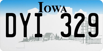 IA license plate DYI329