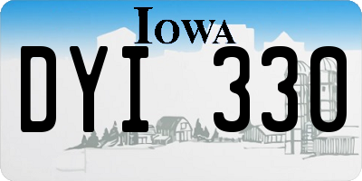 IA license plate DYI330
