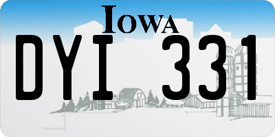 IA license plate DYI331