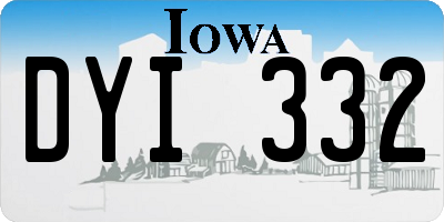 IA license plate DYI332