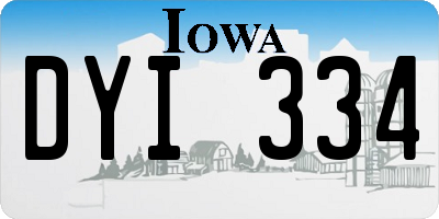 IA license plate DYI334