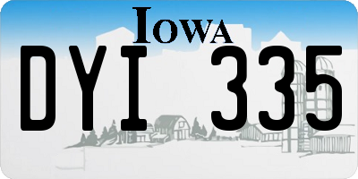 IA license plate DYI335