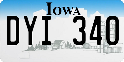 IA license plate DYI340