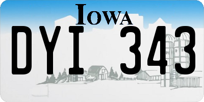 IA license plate DYI343
