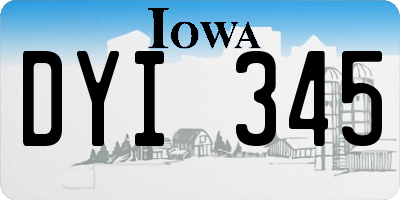 IA license plate DYI345