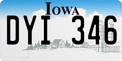 IA license plate DYI346