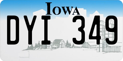 IA license plate DYI349