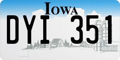 IA license plate DYI351