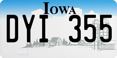 IA license plate DYI355