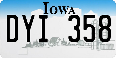 IA license plate DYI358
