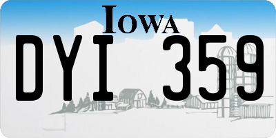 IA license plate DYI359