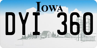 IA license plate DYI360