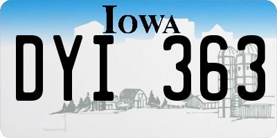 IA license plate DYI363