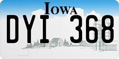 IA license plate DYI368