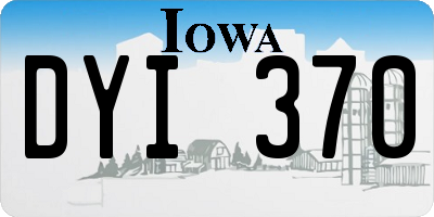 IA license plate DYI370