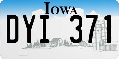 IA license plate DYI371