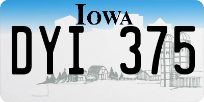 IA license plate DYI375