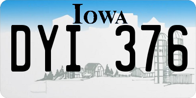 IA license plate DYI376