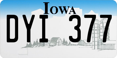 IA license plate DYI377