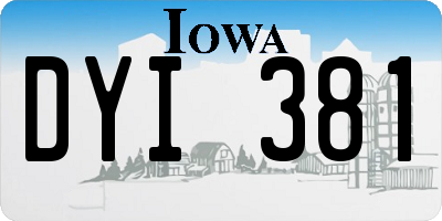 IA license plate DYI381