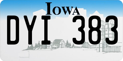 IA license plate DYI383