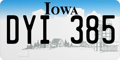 IA license plate DYI385