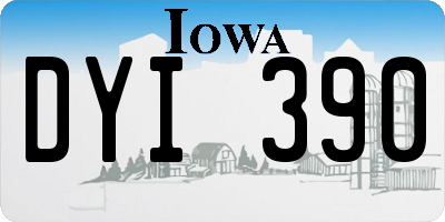 IA license plate DYI390