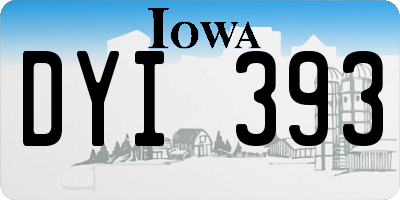 IA license plate DYI393