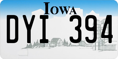 IA license plate DYI394