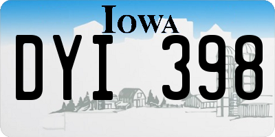 IA license plate DYI398